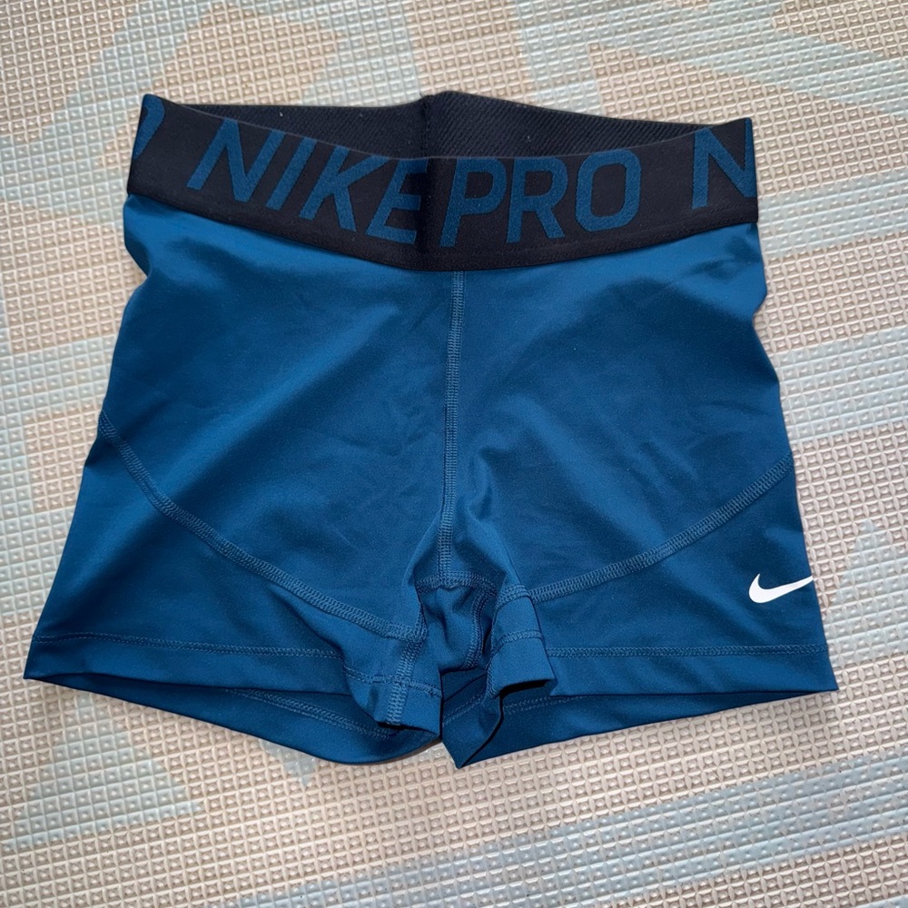 Blue Nike pro dry fit workout shorts small